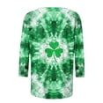 thumbnail image 3 of WOYY Girls St. Patrick's Day T-Shirt Kids Casual Clover 3/4 Sleeve T Shirt Top, Sizes 3-13, 3 of 3