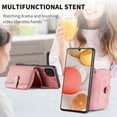 thumbnail image 3 of Phone Case for Samsung Galaxy A42 5G Zipper Wallet Cover with Credit Card Holder Slot Shoulder Crossbody Strap Long Lanyard Leather Cell Accessories A 42 G5 42A S42 4G 2021 Women Girls Pink, 3 of 14