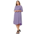 thumbnail image 2 of Pastel by Vivienne Women's Swing Midi Dress Plus Size Lilac XX-Large, 2 of 4