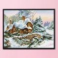 thumbnail image 3 of Cuadros Decorativos Full Cross Stitch Handcraft 11CT Stamped Winter Cabin Costura Adorno para el hogar DQrwqpou Nuevos Originales, 3 of 9