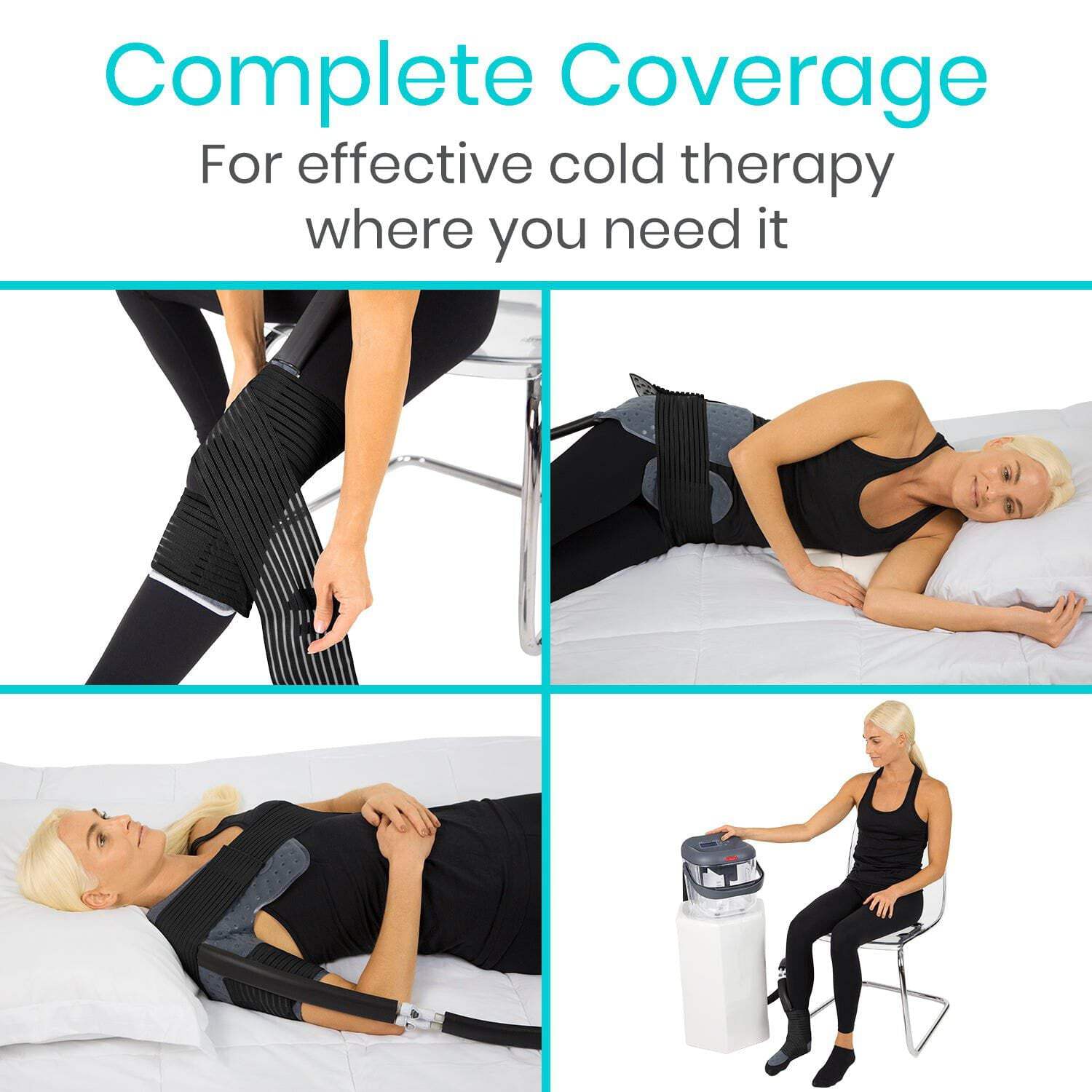 Vive Cold Therapy Replacement Pad – Flexible, Ergonomic, Reusable Ice Pad with Universal Fit for Shoulder, Ankle, Hip & Knee Pain Relief (Pads Only)