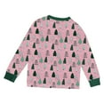 thumbnail image 4 of POINTERTECK Ensemble de Pyjamas Arbre Rose Noël Imprimé Assorti Vert Famille Parent-Enfant, 4 of 6