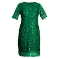 thumbnail image 4 of WILLBEST Robe Polynésienne Femme de la Mariée Grande Taille Broderie Florale Formelle Robes de Soirée Manches Courtes Robe de Soirée, 4 of 5