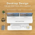 thumbnail image 5 of HUIMART Height Adjustable 37 inch Stand Up Desk Converter, Quick Sit to Stand Tabletop Dual Monitor Riser Workstation, White, 5 of 6