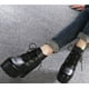 thumbnail image 4 of Nuevos botines de mujer a la moda de cuero negro, moda de otoño, piel Sexy, botas de plataforma impermeables antideslizantes para motocicleta, zapatos para mujer, 4 of 5