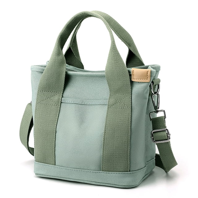 Bolso de mano pequeño, pequeño y lindo bolso de lona, bolso de hombro tipo bandolera/múltiples bolsillos, minibolsillo informal tipo mensajero