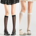 thumbnail image 3 of Yokua Women's Silk Sheer Knee High Socks Meshes Fishnet Stockings Summer Calf Socks, 3 of 21
