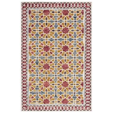 SAFAVIEH Aspen Beth Geometric Area Rug, Red/Yellow, 8' x 10'