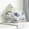 thumbnail image 3 of Spring Blue Floral Pillow Covers 20x20 Inch Decorative Throw Pillow Cover, Vintage Garden Wildflowers Botanical Sofa Pillowcases Accent Cushion Case Home Decor Bedroom Living Room, 3 of 6