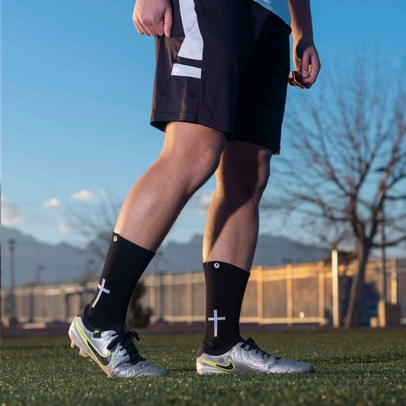 Black Cross Grip Socks