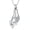 White, variant on Heart Cremation Jewelry for Ashes Finger Heart Inlay Gemstone Urn Necklace Keepsake Memorial for Women Men