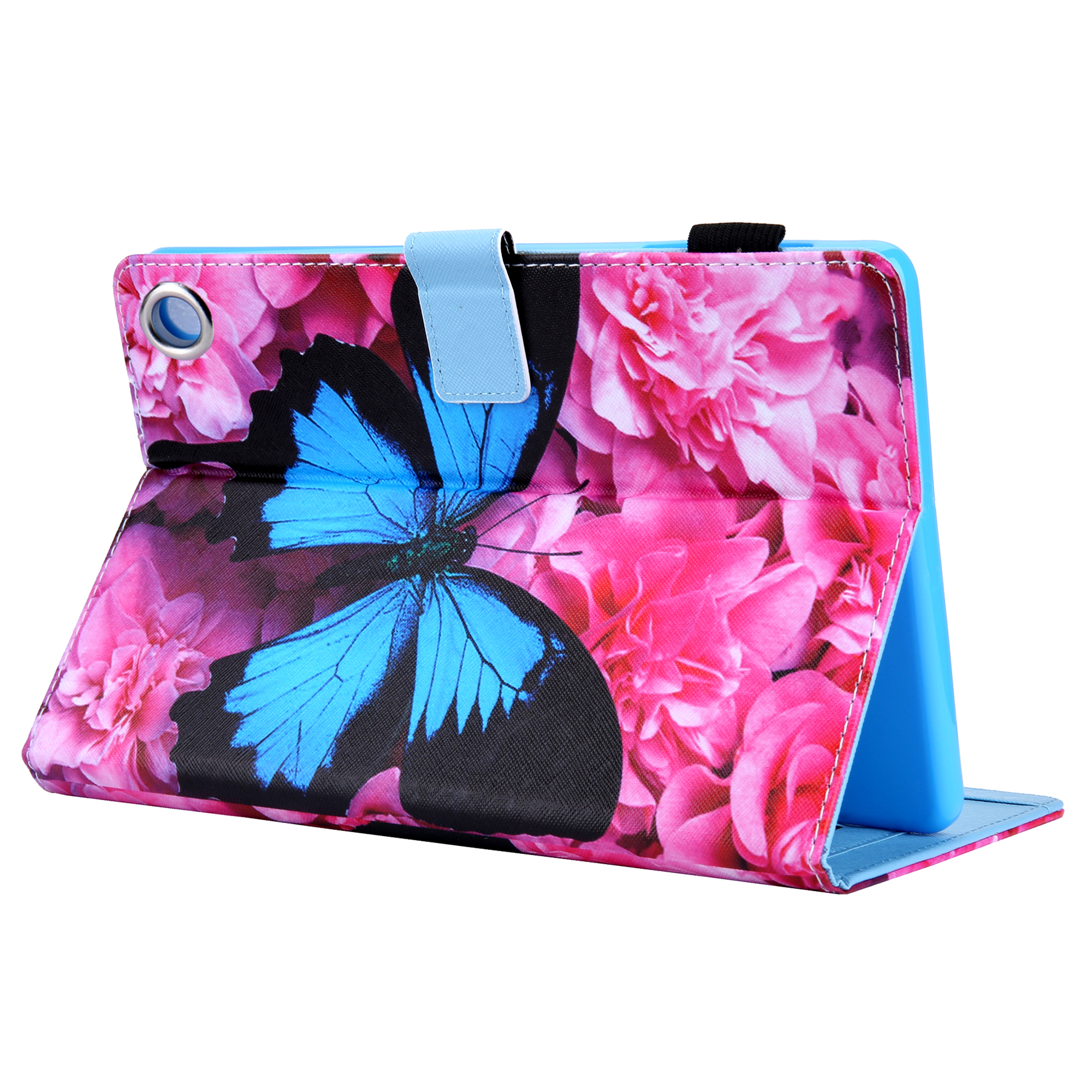 Fire HD 8 Case 2020, Fire HD 8 Plus Case 2020, Allytech PU Leather Slim Shockproof Auto Sleep Wake Folio Flip Smart Cover Pencil Holder Book Style Case for All-New Fire HD 8 10th Gen,Butterfly - image 5 of 7