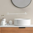 thumbnail image 3 of VORCOOL 2Pcs Adjustable White Plastic Single Rod Towel Rack No Drill Wall Mounted, 3 of 8