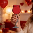 thumbnail image 5 of Rose Glasses 9oz Creative Goblet Champagne Flutes Classy Red Glass,Ideal Gifts for Housewarming,Wedding,Birthday Celebrations(Black), 5 of 6