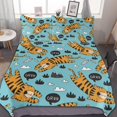 thumbnail image 1 of HAHDAXIA Tiger Cute Pattern Bedding Solid Comforter Set for All Seasons,3 Pieces(1 Comforter+2 Pillowcases),Soft Microfiber Bedding Set Twin(86"x70"), 1 of 7