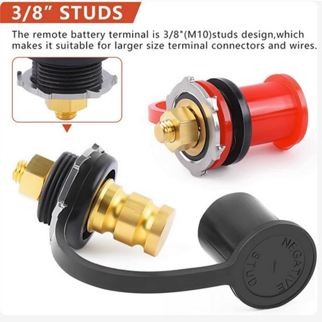 Maoww Charging Post Professional 12V Remote Battery Power Junction Jumpers Connector Posts RV Vehicle Supplies Parts Kits Red and Black