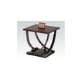 thumbnail image 2 of HomeRoots 485826 23 x 24 x 24 in. Black Nickel & Clear Glass Square End Table with Shelf, 2 of 5