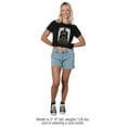 thumbnail image 3 of Batman: Caped Crusader Cartoon Stance Women's Crop Top T-Shirt, Black, Small, 3 of 5