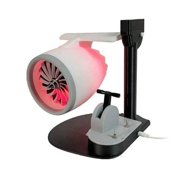 Creative Desktop USB Fan With Plane Engine Shape Adjustable Speed and Direction for Office Decoration