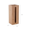 thumbnail image 6 of Bath Bliss Adult Bamboo Square Oslo Brush and Toilet Paper Holder 2 piece Set, 6 of 7