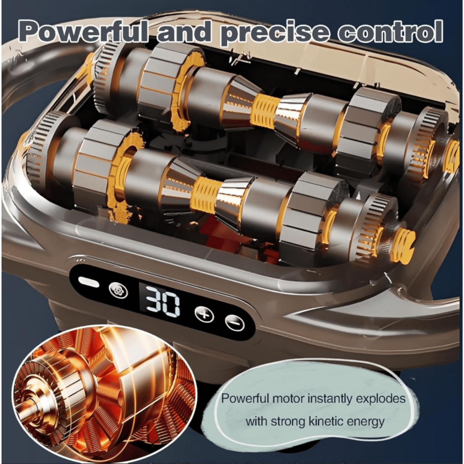 24-Head Massage Gun Set Deep Muscle Relaxation Massager Multi-Mode Multi-Speed Settings Suitable for Shoulders, Neck, Back, Waist, Legs & Whole Body Black Fascia Gun