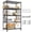 Black, variant on REIBII 73"H Storage Shelves 1650LBS Wire Shelving Unit with Wheels 5 Tier Heavy Duty Metal Shelves for Storage Rack,73"H x 35"W x 15"D