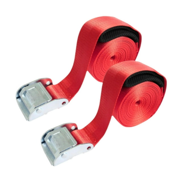 2 piezas Cortas atando correas de transporte de correas portátiles de 5 cm tiras de azotes con hebillas para equipaje de camiones de motocicletas de