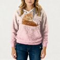 thumbnail image 2 of Cat Pouch Hoodie For Women Kangaroo Pocket Dog Pouch Sweatshirts Pet Carrier Animal Holder Long Sleeve Pullover Tops Pink L, 2 of 6