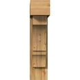 thumbnail image 2 of Ekena Millwork 8"W x 26"D x 34"H Balboa Block Rough Sawn Bracket w/ Offset Brace, Western Red Cedar, 2 of 25