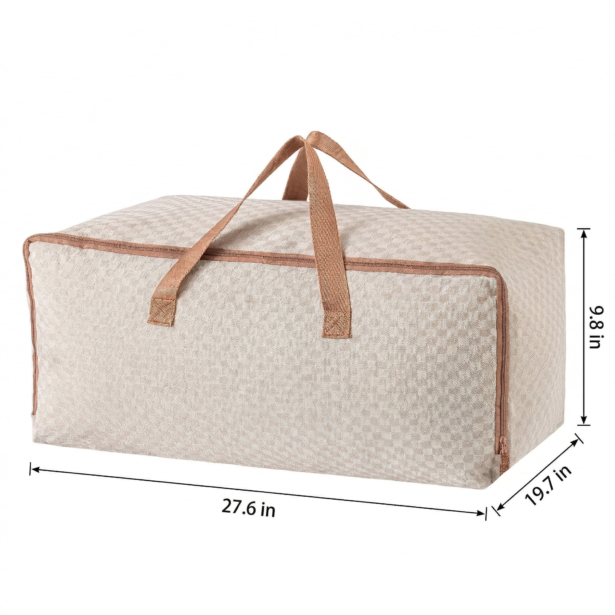 Unique Bargains Storage Floral Moving Bags for Organizing Clothing Brown 27.6"x19.7"x9.8"