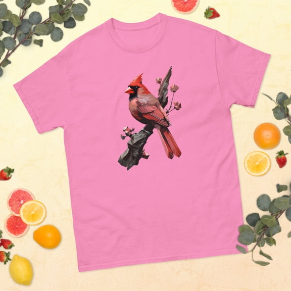 Geomertic Cardinal Nature Lovers Novelty Apparel classic tee (Azalea, S)