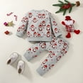 thumbnail image 6 of KYAIGUO Boys Girls Christmas Pullover Sweatshirt + Sweatpants 2 PCS Outfit Breathable Cotton Pjs Kids Holiday Clothes for Toddler 6m-4y, 6 of 9