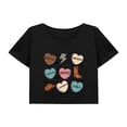 thumbnail image 1 of Camiseta corta de cuello redondo simple para mujer para vacaciones, viajes, regalo para damas SG, 1 of 7