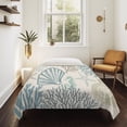 thumbnail image 4 of Coastal Ocean Tapestry for Bedroom Wall Hanging Tapestry, Vintage Coral Starfish Shell Seahorse Ceiling Backdrop Tapestries Poster Blanket Wall Decor for Teens Room Living Room Dorm 51" x 59", 4 of 8