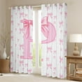 thumbnail image 2 of jejeloiu Chic Bowtie Ribbon Black Out Curtains,Pink Bow Knot Curtains Pack of 2 (42x63 Each),First Letter P Bedroom Curtains For Girls,Super Cozy Room Decor, 2 of 6