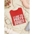 thumbnail image 3 of I Like To Party  And By Party I Mean Watch Anime Women Red T-Shirt, Female Large, 3 of 4