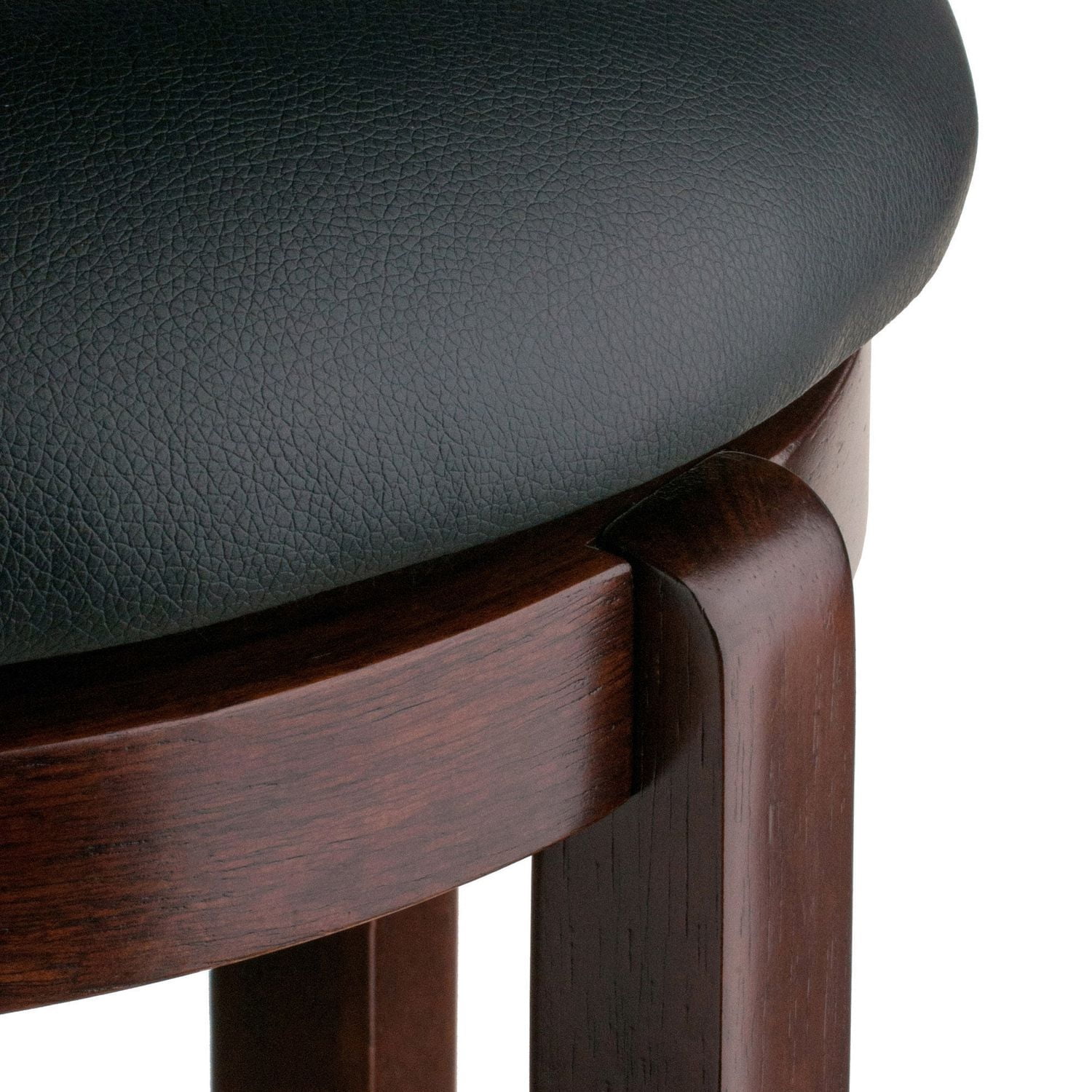 Winsome Walcott Swivel Seat Counter Stool, Black & Walnut