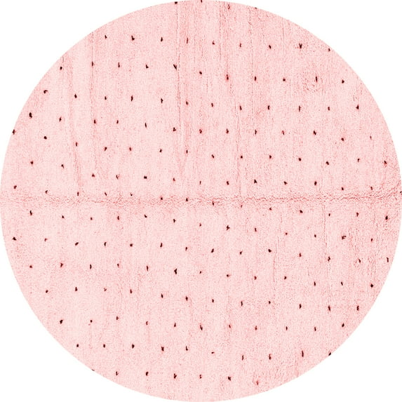 Ahgly Company Machine Washable Indoor Round Solid Red Modern Area Rugs, 5' Round