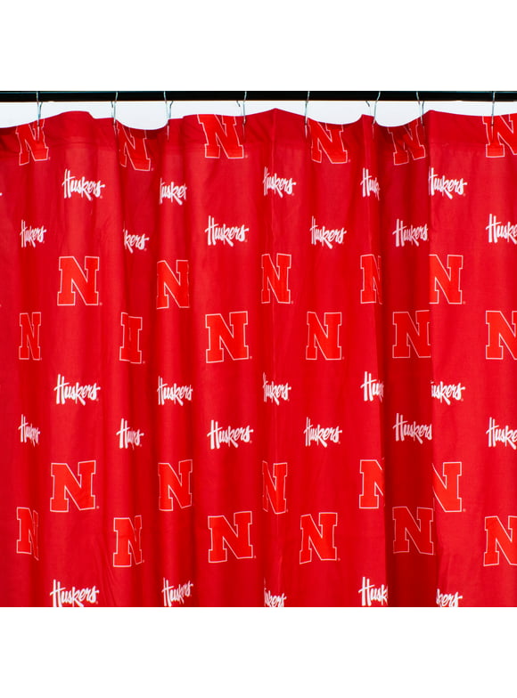 Nebraska Cornhuskers Printed Shower Curtain Cover - 70" x 72"