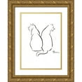 thumbnail image 1 of Shefranov, Olga 14x18 Gold Ornate Wood Framed with Double Matting Museum Art Print Titled - Cat Outlines, 1 of 4