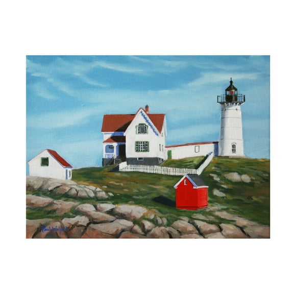 Trademark Fine Art 'Nubble Light House3' Canvas Art by Paul Walsh