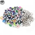 thumbnail image 2 of 200Pcs Eyelet Rivet Iron Colorful Metal Grommet Bag Shoes Clothes Decoration Exquisite Workmanship Beautiful Appearance for Shoes Clothing, 2 of 7