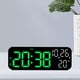 thumbnail image 3 of Reloj despertador Digital LED con 3 niveles de luz ajustable reloj de escritorio con visualización de fecha y semana moderno para estante mesita de no Verde negro, 3 of 6