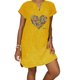 thumbnail image 2 of Mini vestido recto informal con estampado de mariposa y manga corta con cuello en V para mujer Fridja qw5955, 2 of 6