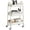 White, variant on Gianna 3 Tier Utility Rolling Cart, Metal Mobile Storage Shelf with Lockable Caster Wheels, Organization for Livingroom, Bathroom & Narrow Places, White