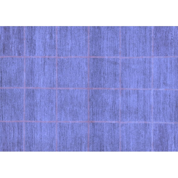 Ahgly Company Machine Washable Indoor Rectangle Abstract Blue Modern Area Rugs, 8' x 12'