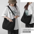 thumbnail image 5 of Bolso bandolera DAINAOTM de lona informal para mujeres y hombres negro L, 5 of 5