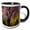 Black/White, variant on 3drose, Weeping Willow, 11oz Two-tone Yellow Mug