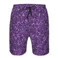 thumbnail image 3 of Balery Purple Glitter Traje de Baño Estilo Hawaiano para Hombre, Shorts de Secado Rápido con Bolsillos-3X-Large, 3 of 6