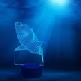 thumbnail image 2 of Led Night Light 3d Shark Lamp Multi 7 Color Changing Touch Switch Optical Table Lamp Usb Powered For Home Room Bar Party Festival Decor Kids Room, 2 of 5